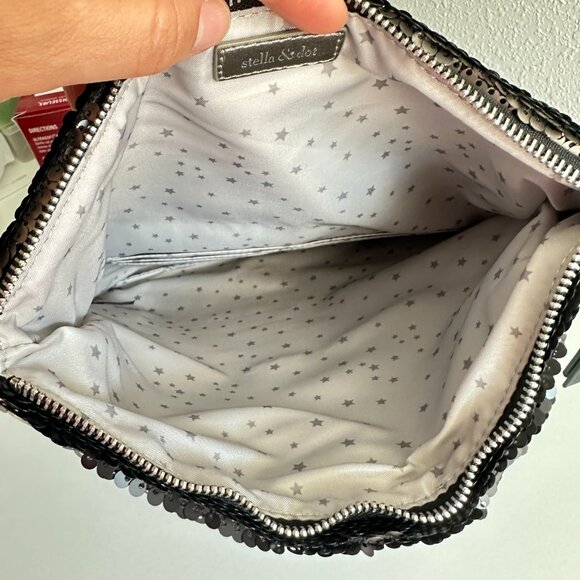 STELLA & DOT | Sequined Margeaux Clutch Purse Folded Envelope Style Bag - Picture 8 of 14